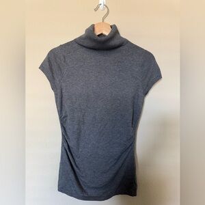Women’s Medium Ann Taylor Mock Neck Grey Shirt